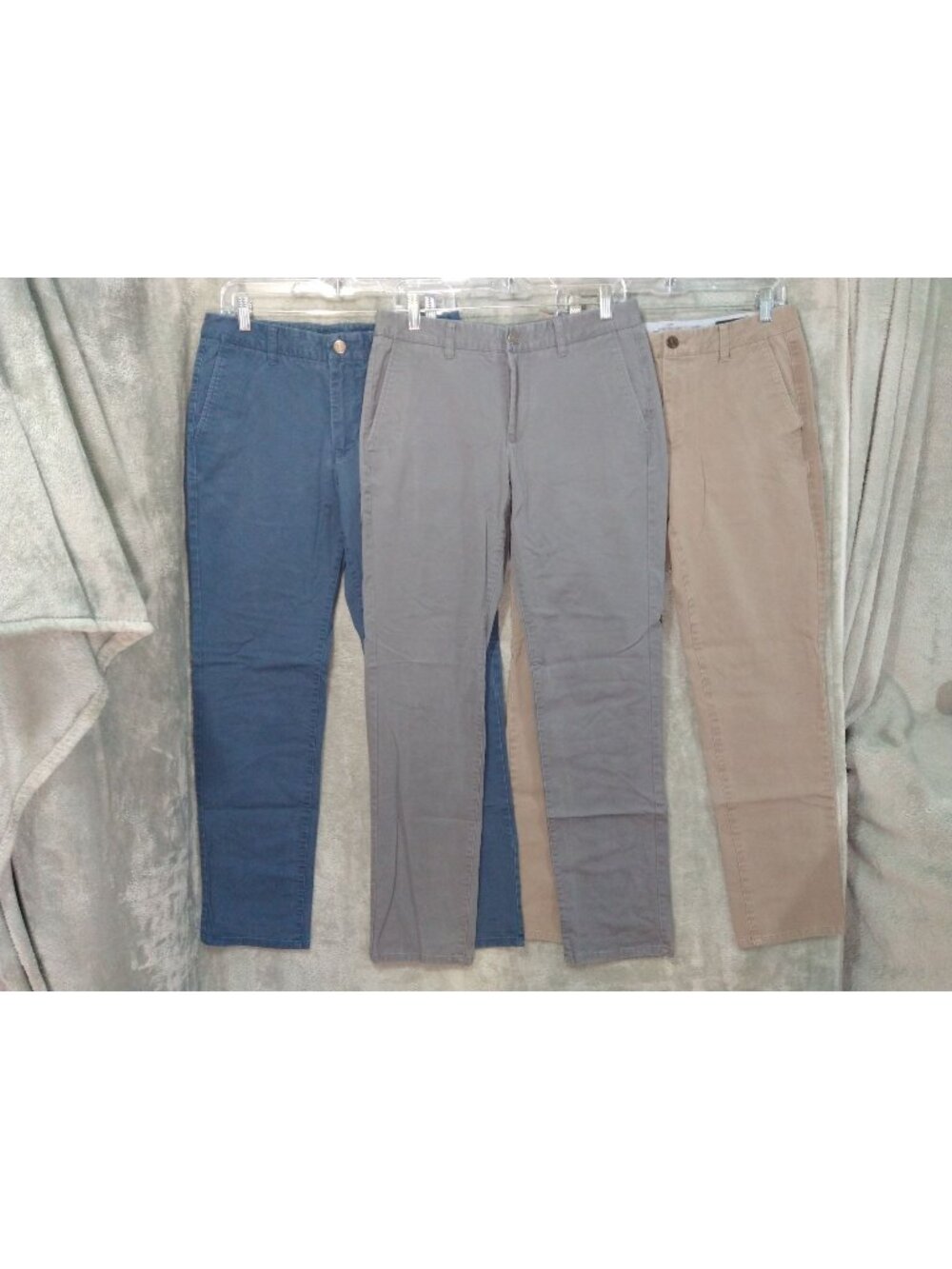 Bonobos Pants Mens 30x32 Chino Slim Stretch Washed Flat Front Cotton Lot of 3
